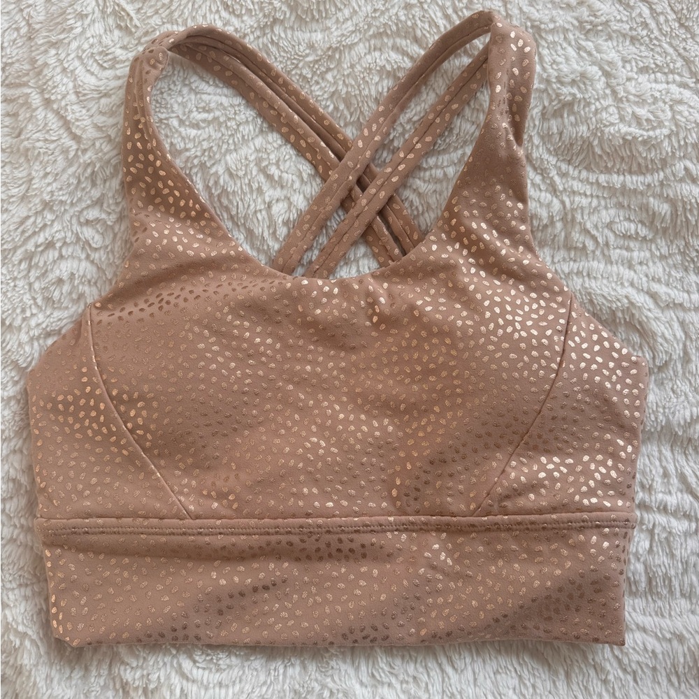 BuffBunny Rosa Sports Bra - Beige Gold Bossy